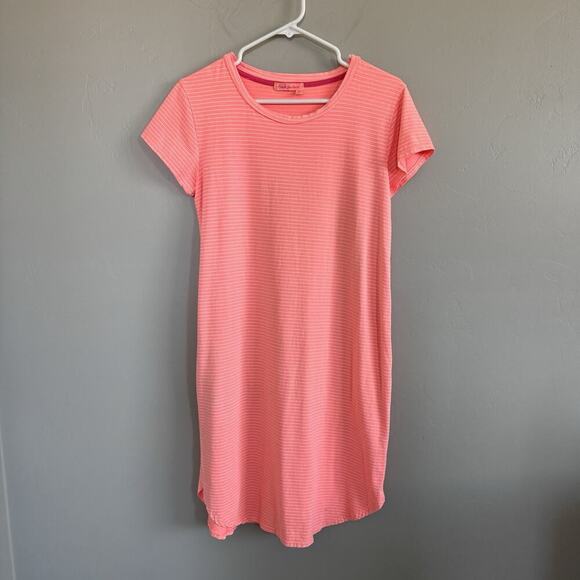 Fresh Produce Pink Striped Short Sleeve Dress Woman’s Size XS Style 22691 - Picture 1 of 7